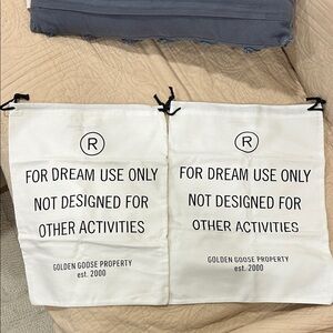 Golden Goose set of White Dust Bags